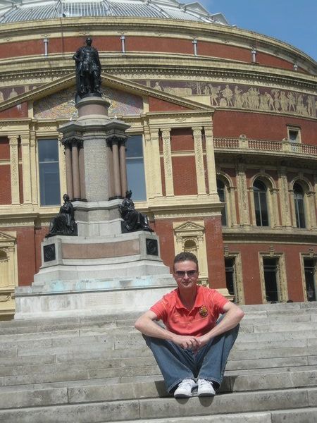 Outside the Royal Albert Hall