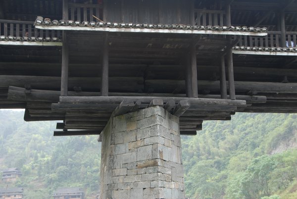 a pier substructure close up