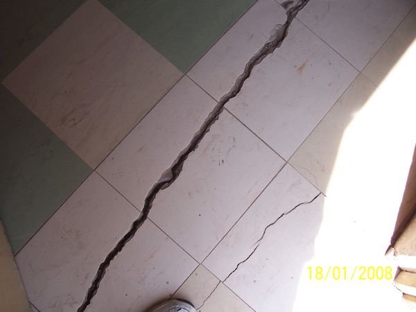 Large crack in floor