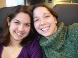 Me and Michelle on the Train to Bern