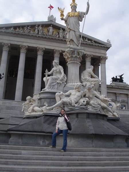 Me in front of the Statue of Athena
