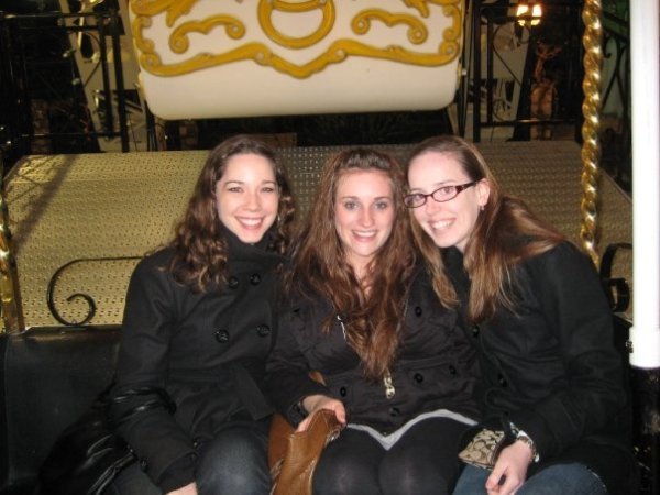 Three lovely ladies on a ferris wheel