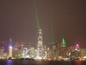 Laser Show Hong Kong Harbor