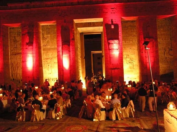 Dinner at the Habu Temple, Luxor