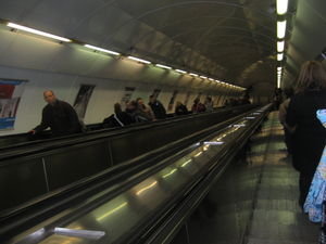 The escalators are huge-normous!
