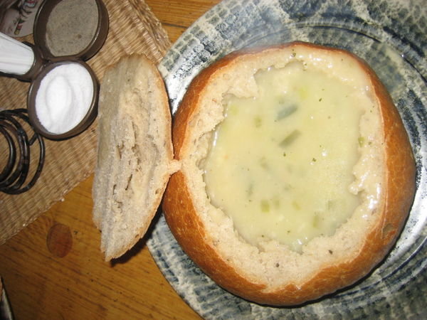 Bread Bowl Soup. 