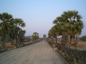 Looking back towards the gateway into Angkor Wat
