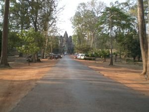 One of the gates to Angkor Thom