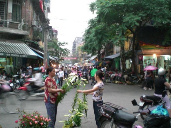 Bartering on the streets of Hanoi