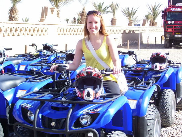 me on a four wheeler...sadly, they weren't for us