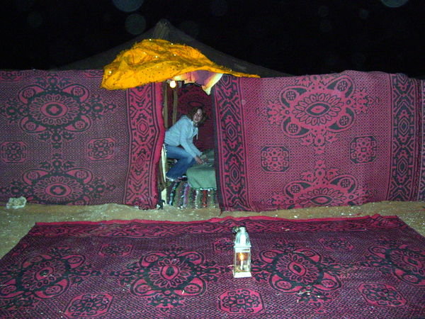 our tent at the Cherguí Oasis