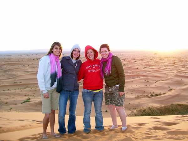 Katie, Julie, me, and Melissa at sunrise