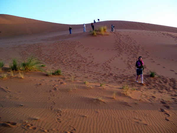 the sand dune we climbed to watch the sunrise