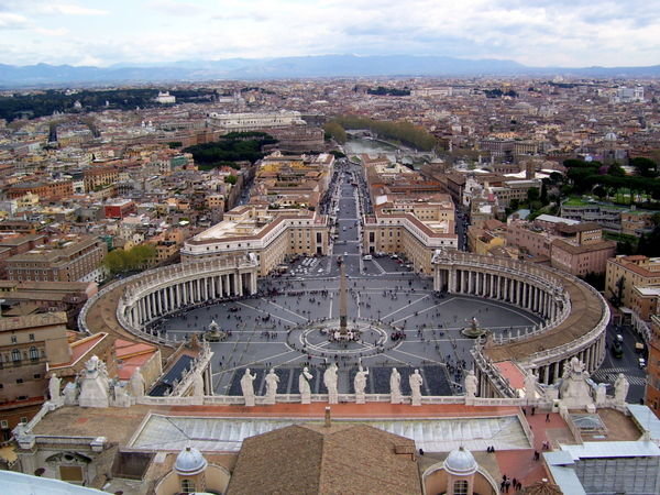 St. Peter's Square from the top of the dome...350 steps later!