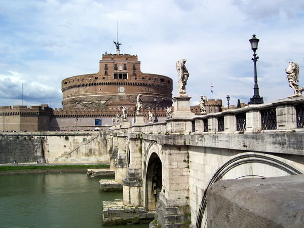Castel Sant' Angelo, Ponte Sant' Angelo, and the Tiber River