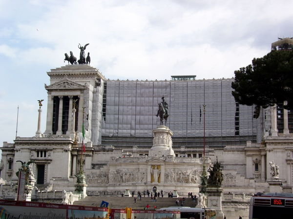 Vittorio Emanuele II (former King of Italy) Monument...has a tomb for an Unknown Soldier from WWI