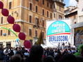 political rally outside the Pantheon
