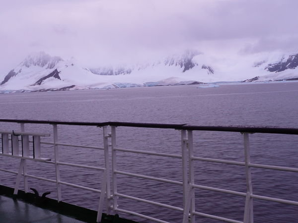 View of mainland Antarctica from the ship