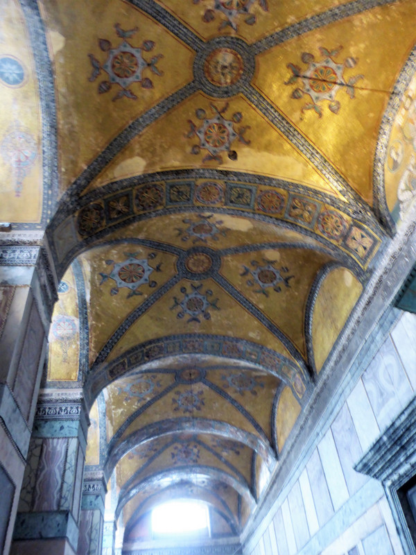 Golden ceiling at Haghia Sophia, Istanbul