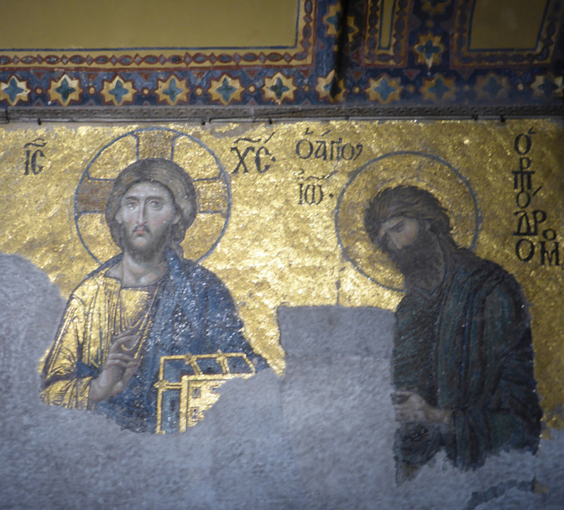 Golden mosaics at Haghia Sophia