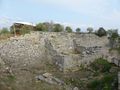 Remains of later fortification and tower