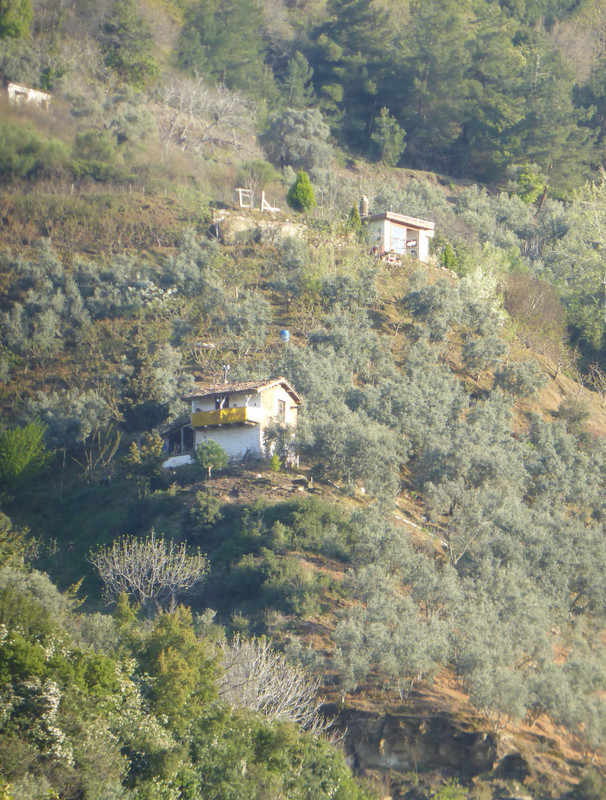 Houses clinging to the hillside at Sirince Village