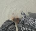 Bare foot at Pamukkale cotton castles