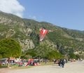 Watching the paragliders landing