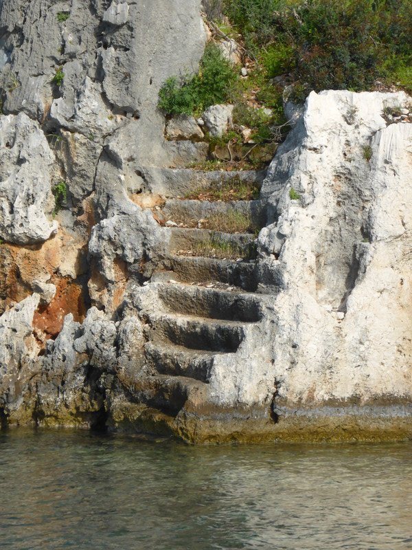 Steps down into the sunken city