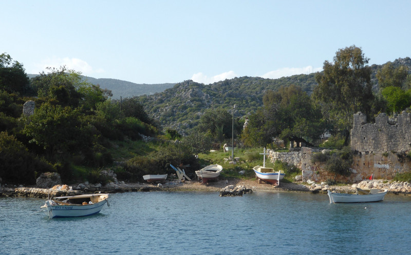 Pulling in to the little hillside village of Simena