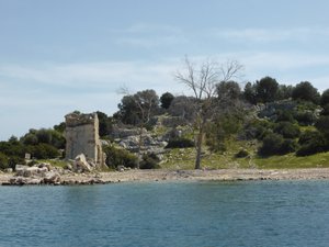 Lycian ruins in a little inlet