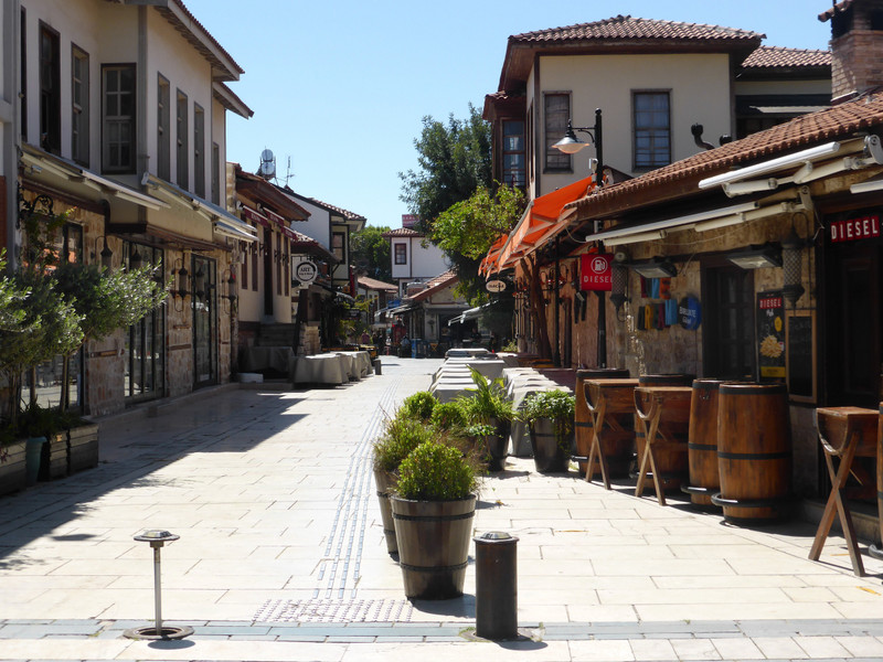 Pretty, pedestrianised streets of Antalya