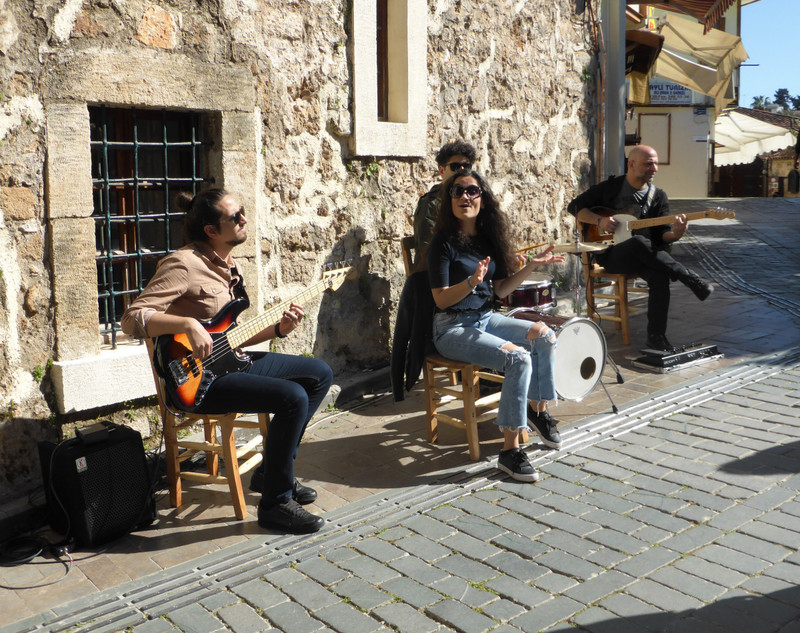 Buskers in the old town, Antalya