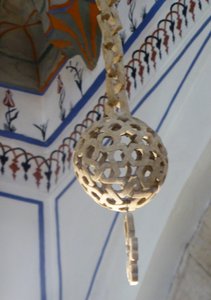 Hanging lantern inside Mevlana Tekkesi