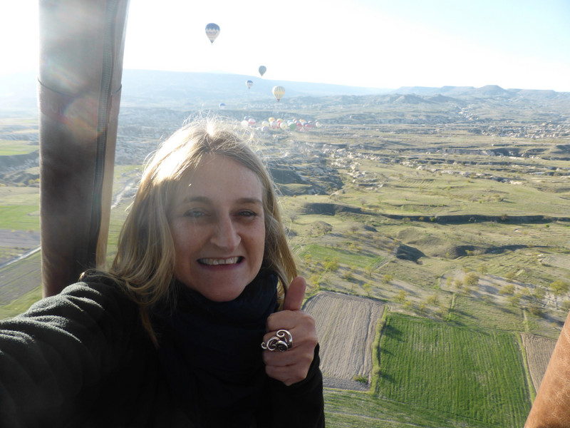 Lottie Let Loose hot air ballooning, Cappadocia