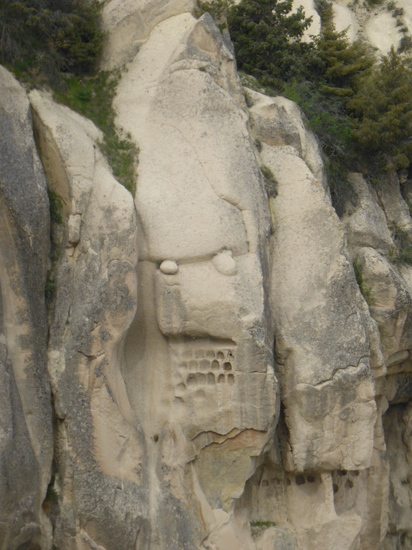 Face in the rocks!