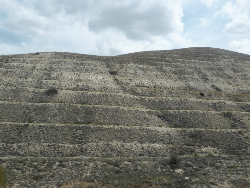Terraces on the mountainsides