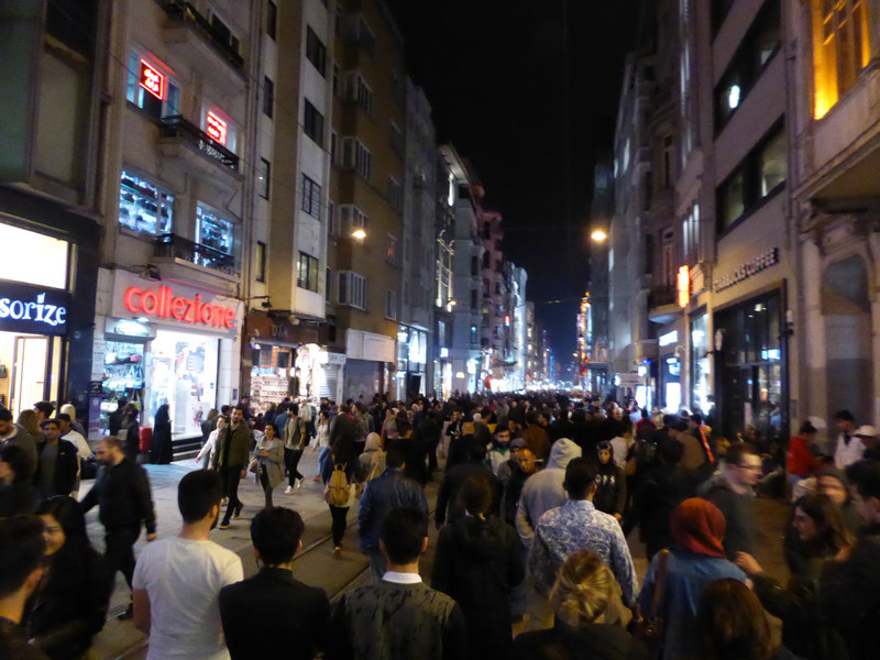 The main street in Taksim district of Istanbul
