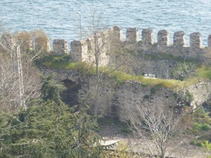 Istanbul's city wall seen from the Topkapi Palace, Istanbul