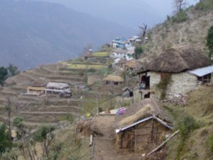 Little houses on the terraced hillsides