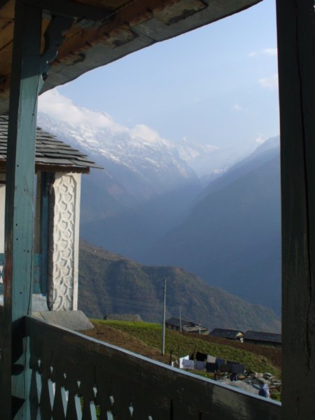 View from the balcony of our tea house at Ghandruk