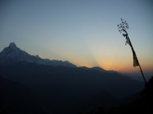 Rising early in Tadapani to watch the sunrise in Nepal