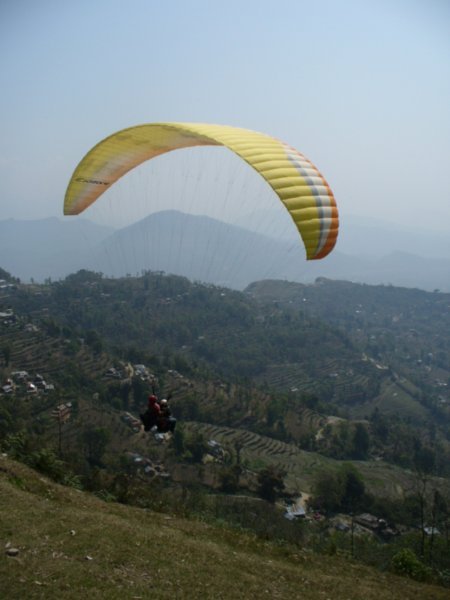 Paragliding at Pokhara, Nepal