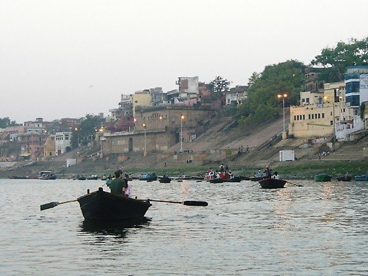 Early morning boat trip on the River Ganges, Varanasi