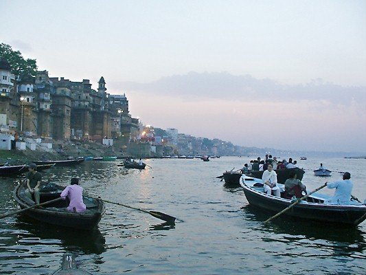Early morning boat trip on the river Ganges, Varanasi