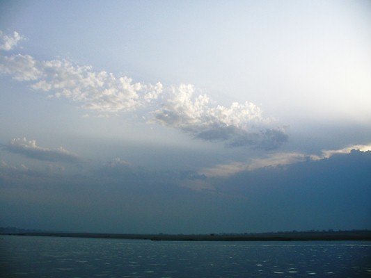 Morning skies over the river Ganges, Varanasi