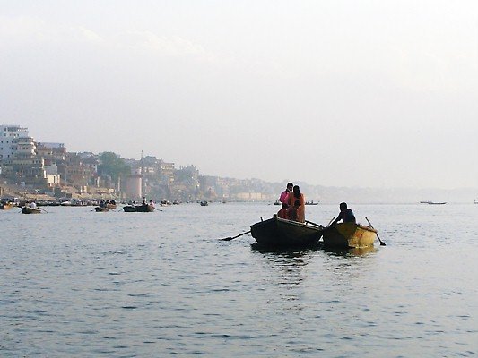 Early morning boat trip on the Ganges at Varanasi