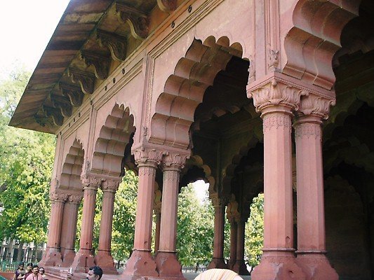 Detail of the buildings inside the Red Fort, Delhi