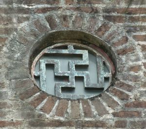Swastika detail on the pagoda
