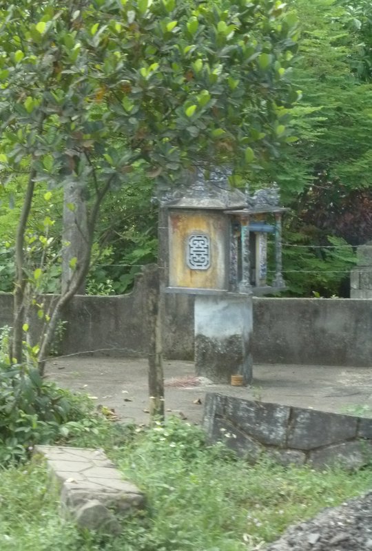 Buddhist shrines in peoples gardens